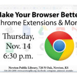 Flyer for Make Your Browser Better event, 6:30 p.m. November 14..