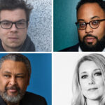 Grid of photos of Ben Lerner, Kevin Young, Kevin Willmott and Sarah Smarsh.